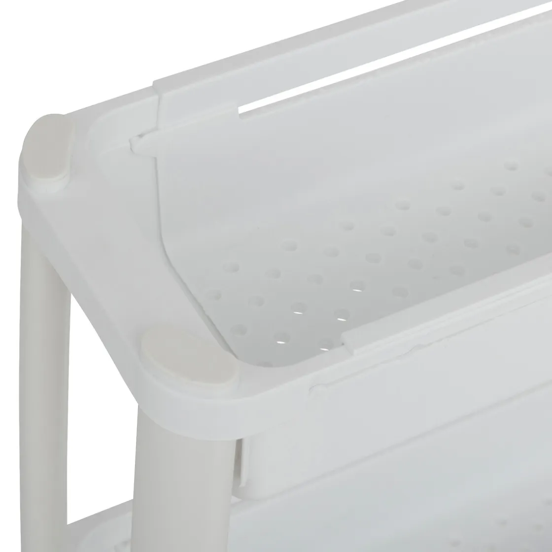 5five Carros De Soporte>Carrito De Cocina Blanco Extensible Con 4 Cestos