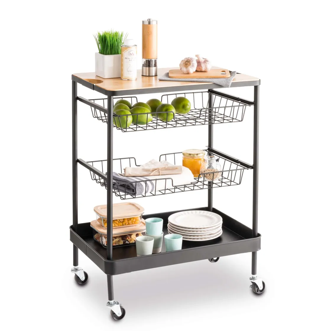 5five Carros De Soporte>Carrito Multiusos 60.5x40.5x77.8Cm