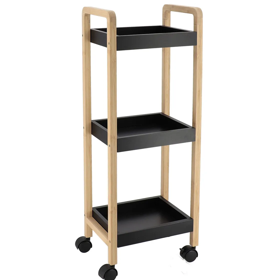 Muebles Con Lavabo Y Auxiliares>Carrito para baño con 3 baldas 79x28.5x21cm