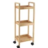 Muebles Con Lavabo Y Auxiliares>Carrito para baño con 3 baldas 79x28.5x21cm