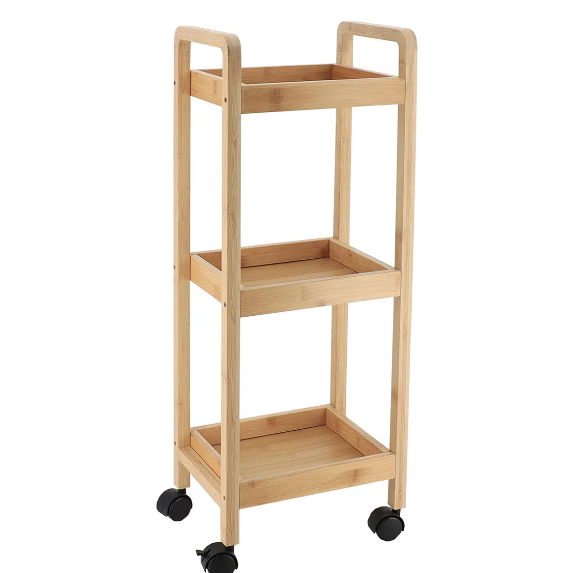 Muebles Con Lavabo Y Auxiliares>Carrito para baño con 3 baldas 79x28.5x21cm