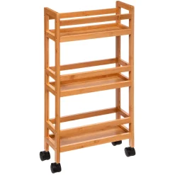 5five Muebles Con Lavabo Y Auxiliares>Carrito P/Baño C/Ruedas Y 3 Estantes