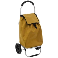 5five Carros De Soporte>Carro De La Compra Plegable Amarillo