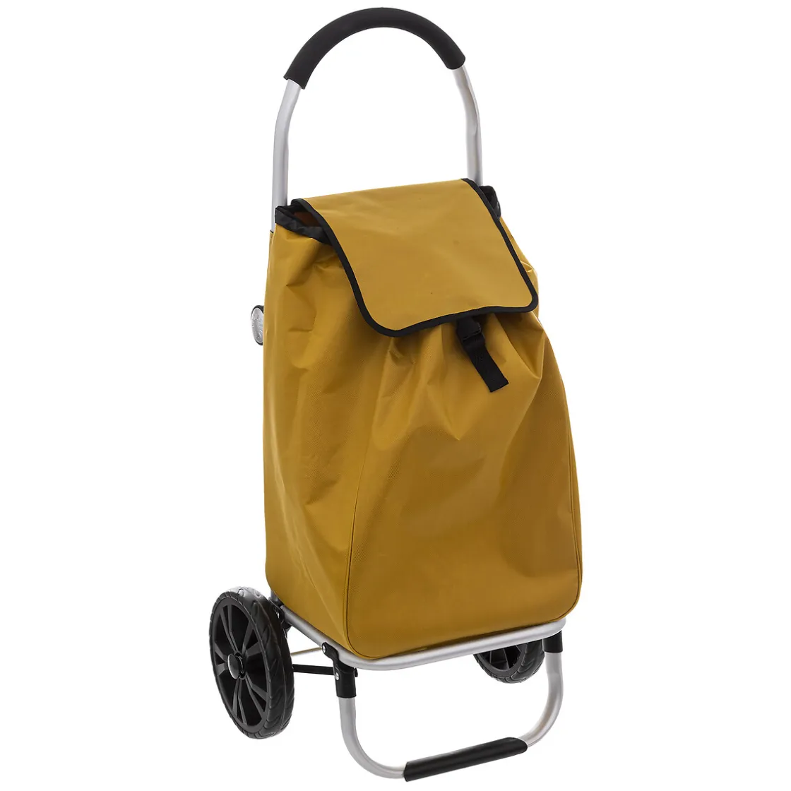 5five Carros De Soporte>Carro De La Compra Plegable Amarillo