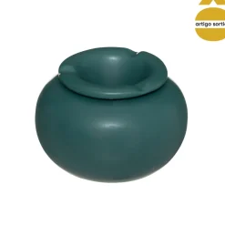 atmosphera Accesorios|Estilo Contemporaneo>Cenicero Redondo De Cerámica 12.5x8Cm