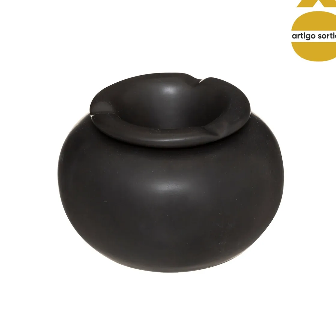 atmosphera Accesorios|Estilo Contemporaneo>Cenicero Redondo De Cerámica 12.5x8Cm