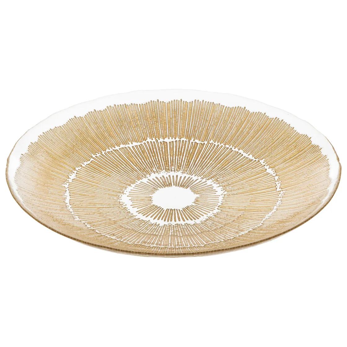 atmosphera Estilo Contemporaneo>Centro de mesa de vidrio dorado DJINA 40cm