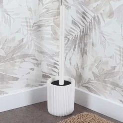 Soportes Papel Higiénico Y Portarrollos>Cepillo WC Blanco Estriado
