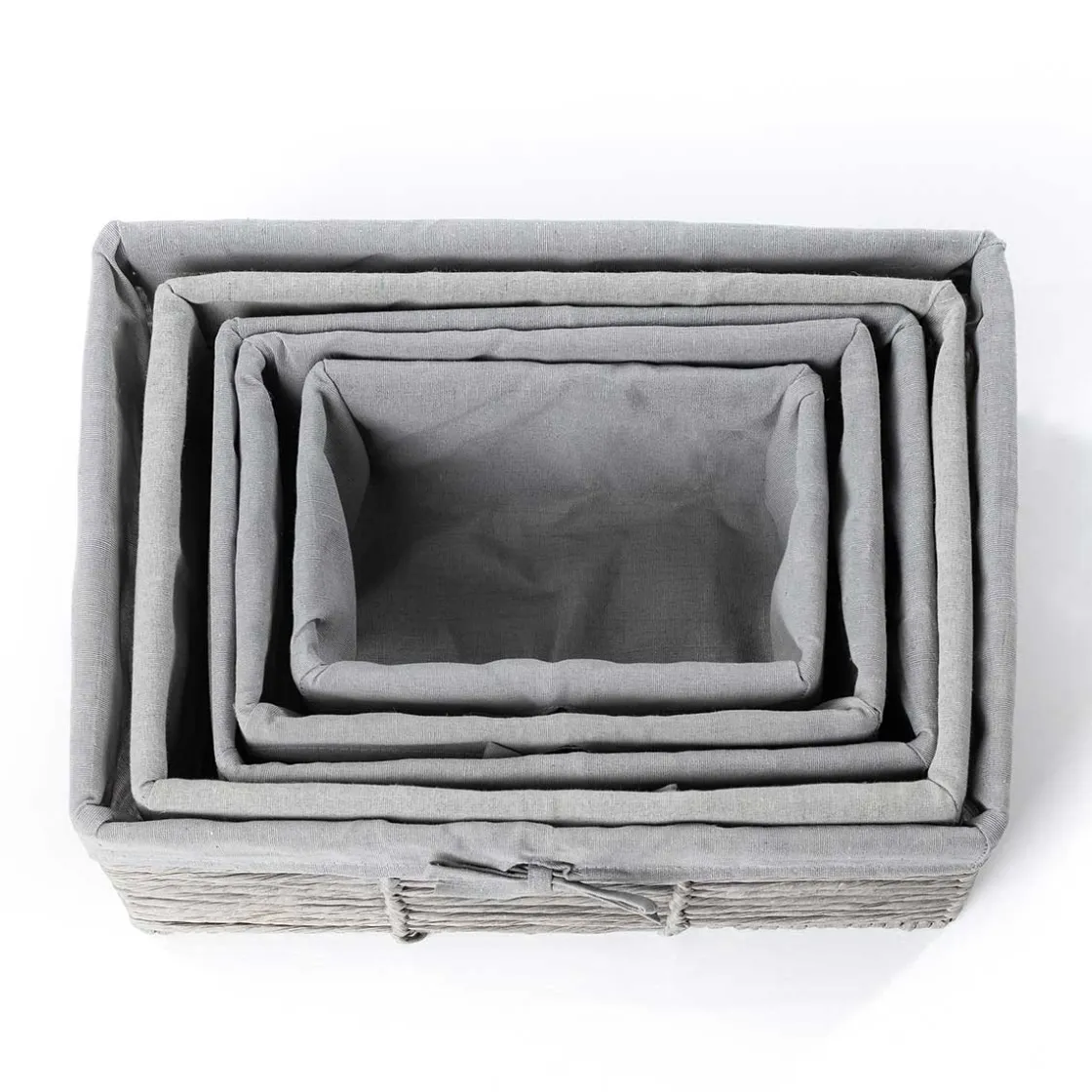 Cestas De Almacenamiento>Cesta baño gris 27x39cm