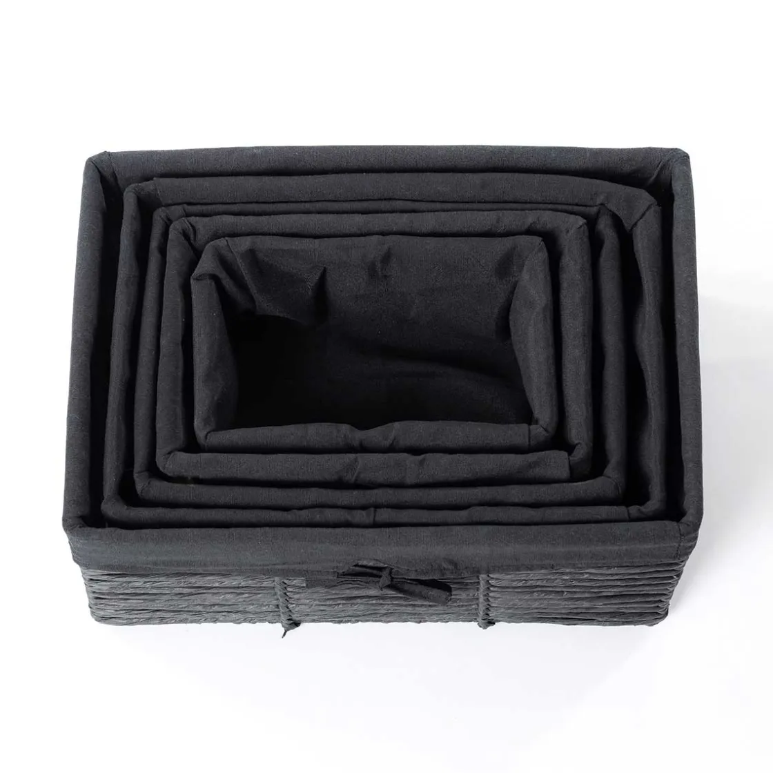 Cestas De Almacenamiento>Cesta baño negra 27x39cm