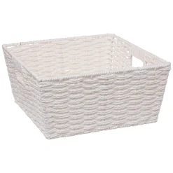 5five Cestas De Almacenamiento>Cesta Blanca De Almacenaje 15x31x31Cm