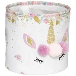 atmosphera4kids Almacenamiento>Cesta Blanca Unicornio 22x20Cm