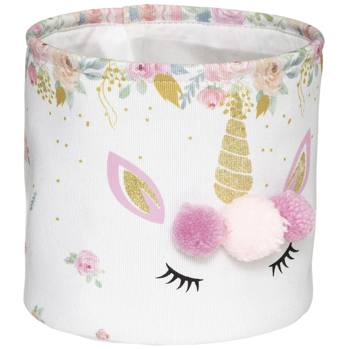 atmosphera4kids Almacenamiento>Cesta Blanca Unicornio 22x20Cm