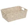 5five Cestas De Almacenamiento>Cesta de almacenaje beige de poliéster 28cm