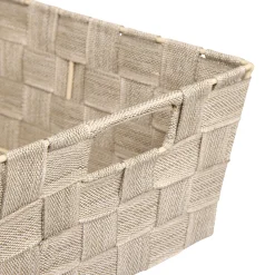 5five Cestas De Almacenamiento>Cesta de almacenaje beige de poliéster 28cm