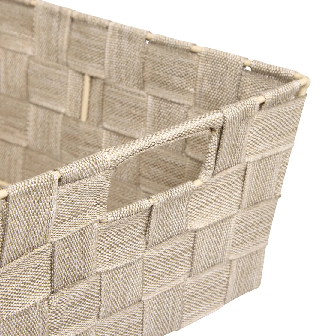 5five Cestas De Almacenamiento>Cesta de almacenaje beige de poliéster 28cm