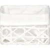 Cestas De Almacenamiento>Cesta de baño blanca forrada con tejido
