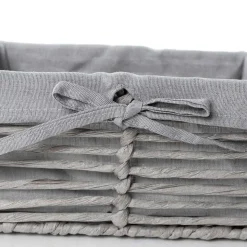 Cestas De Almacenamiento>Cesta de baño gris 16x25cm