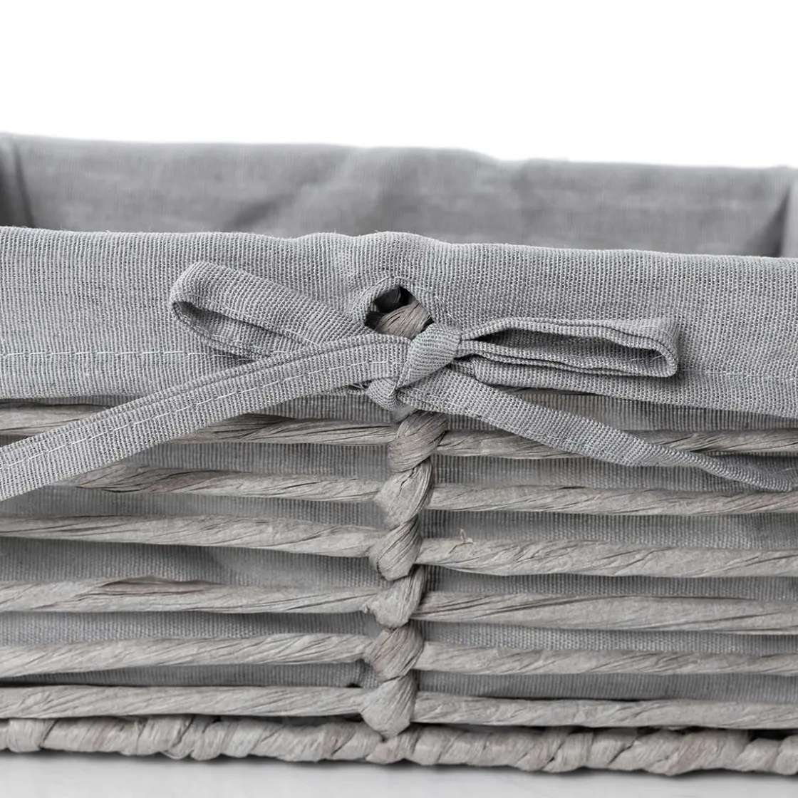 Cestas De Almacenamiento>Cesta de baño gris 20.5x30cm