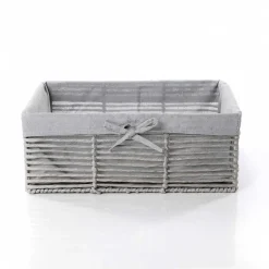 Cestas De Almacenamiento>Cesta de baño gris 31x44cm