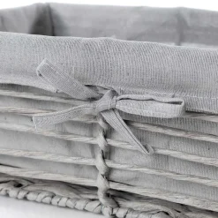 Cestas De Almacenamiento>Cesta de baño gris 31x44cm