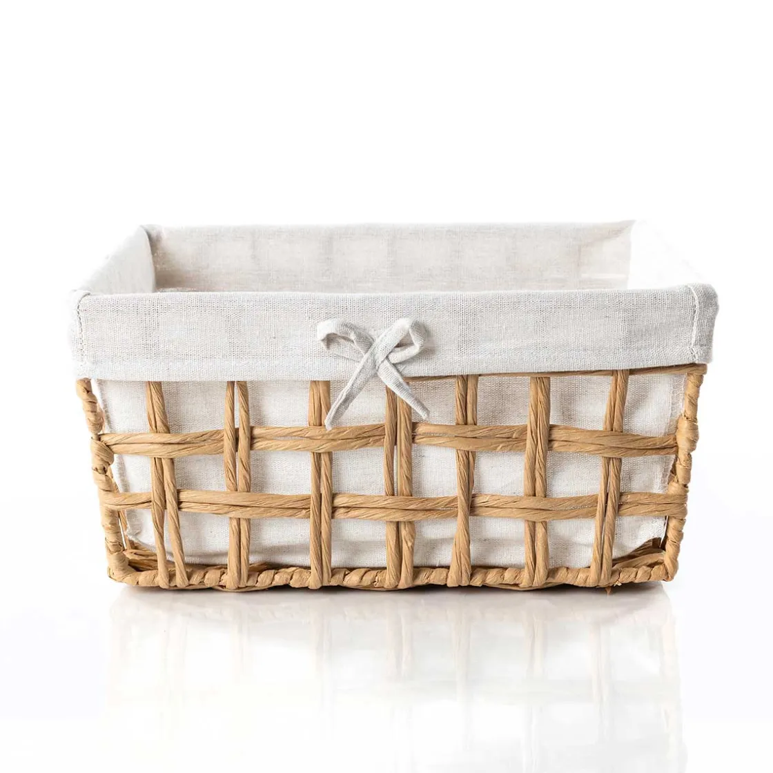 Cestas De Almacenamiento>Cesta de baño natural y lino 35X28X17cm