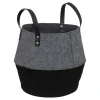 atmosphera Cestas Y Baúles>Cesta de fieltro gris y negro SOUL 31cm