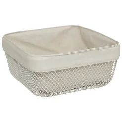 5five Cestas De Pan>Cesta de pan cuadrado MAYAJ beige de metal