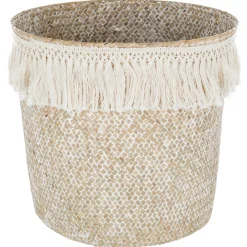 atmosphera Cestas Y Baúles|Estilo Étnico>Cesta Decorativa Ete C/Flecos 26x23Cm
