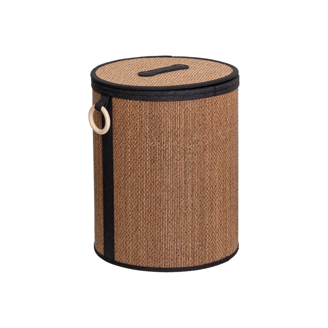 Cestas Para La Ropa Sucia>Cesta para colada con tapa y asa de madera 41cm