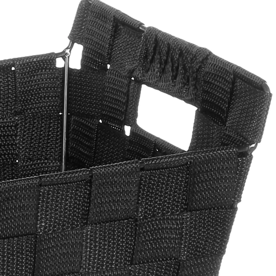 5five Cestas De Almacenamiento>Cesta P/Baño Negra Con Asas 28x20.5x11.5