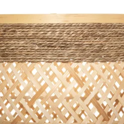 atmosphera Cestas Y Baúles>Cesta redonda beige de bambú 24x30cm