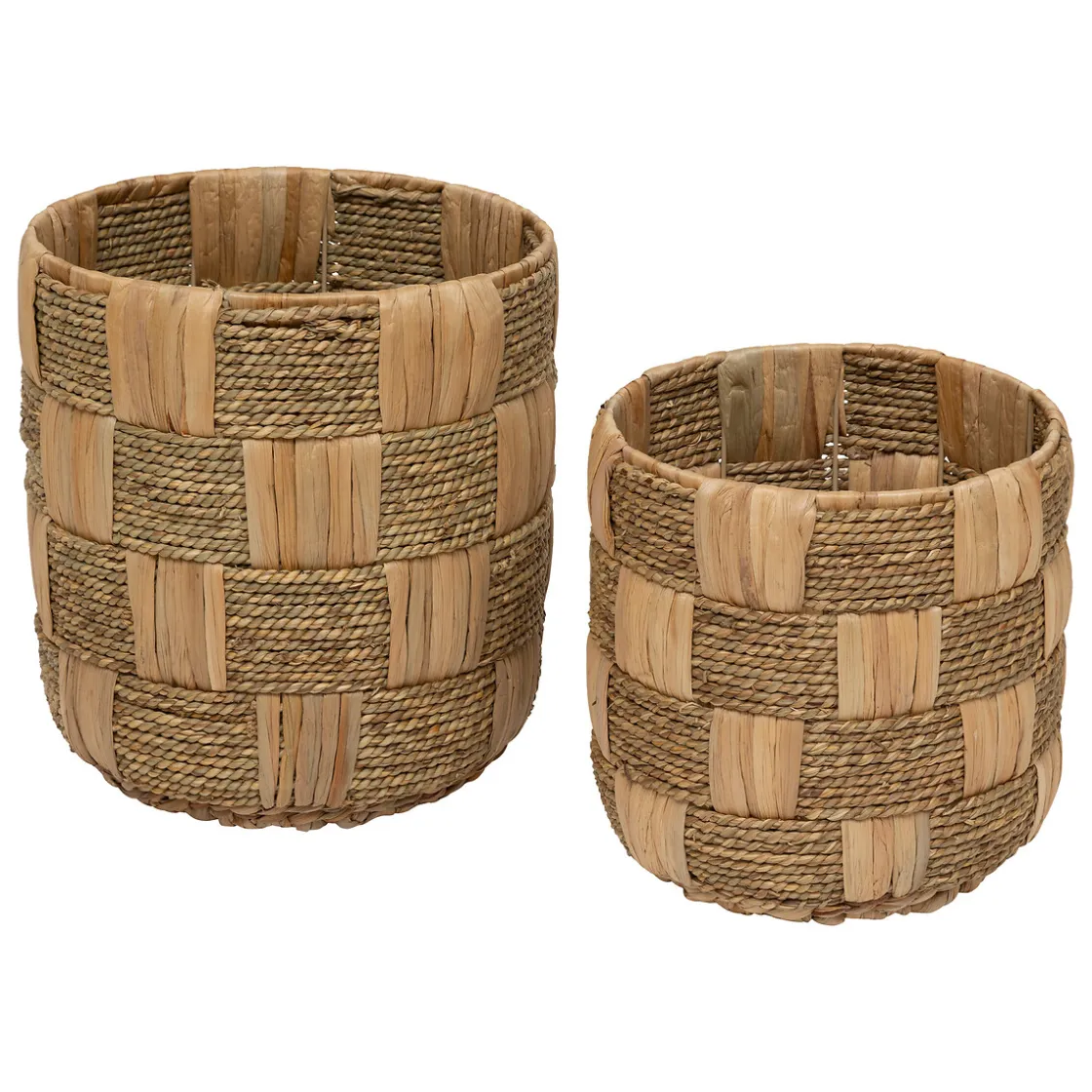 atmosphera Cestas Y Baúles|Estilo Industrial>Cesta redonda NADI marrón de yute 24cm