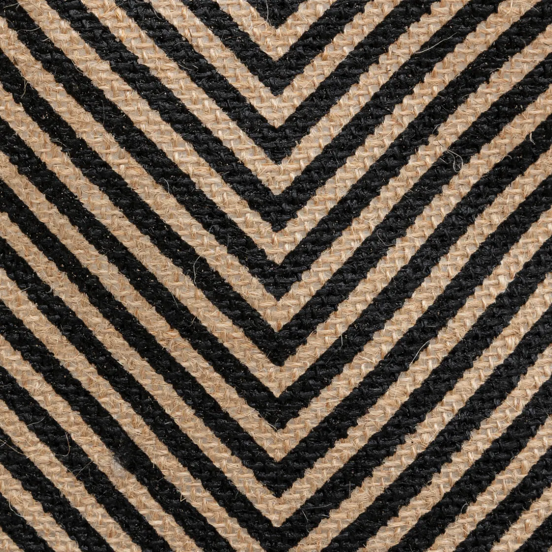 atmosphera Cestas Y Baúles|Estilo Industrial>Cesta VALY zig-zag beige y negro de yute 32cm