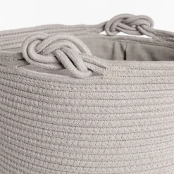 Cestas Para La Ropa Sucia>Cesta wc beige de algodón 37x50cm