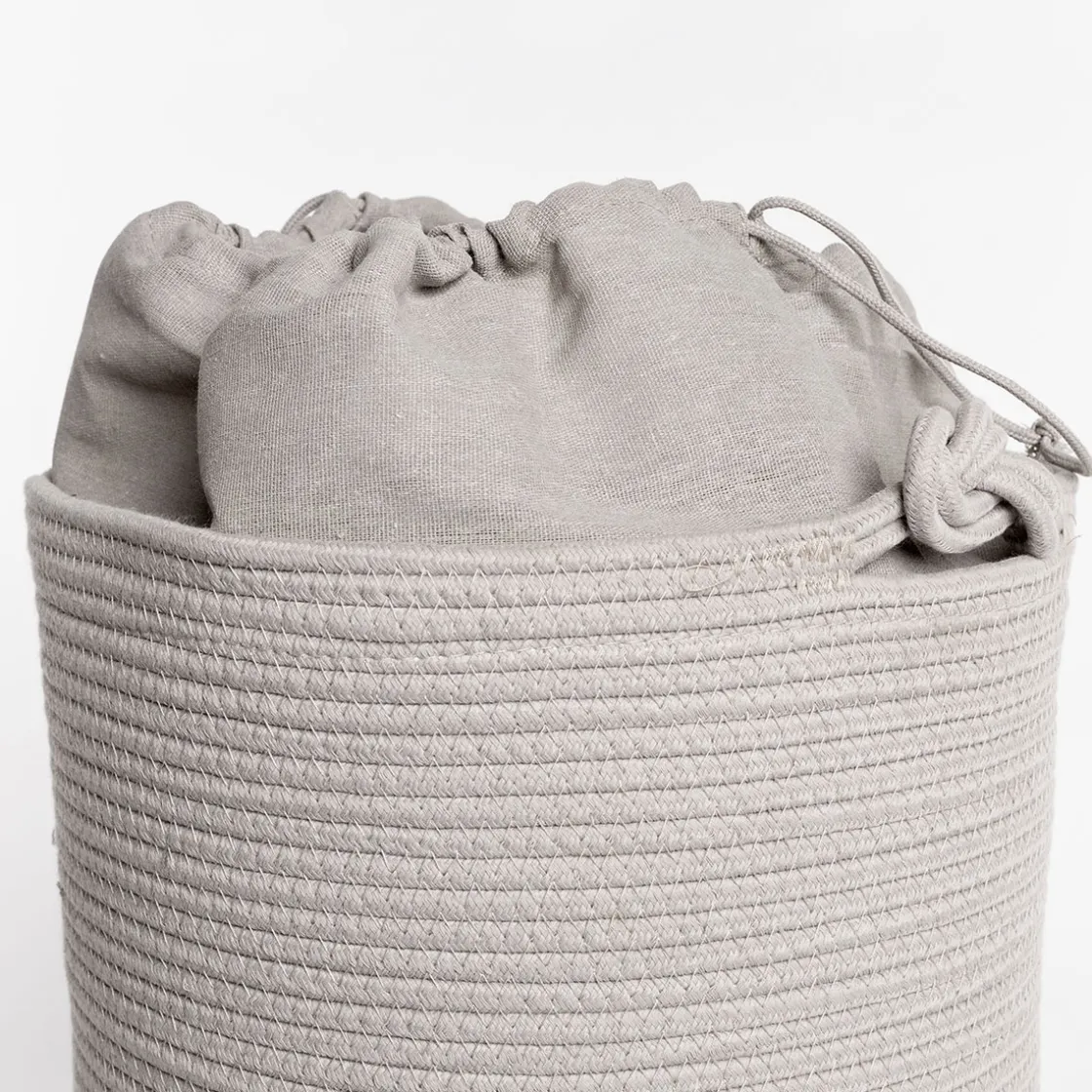 Cestas Para La Ropa Sucia>Cesta wc beige de algodón 37x50cm