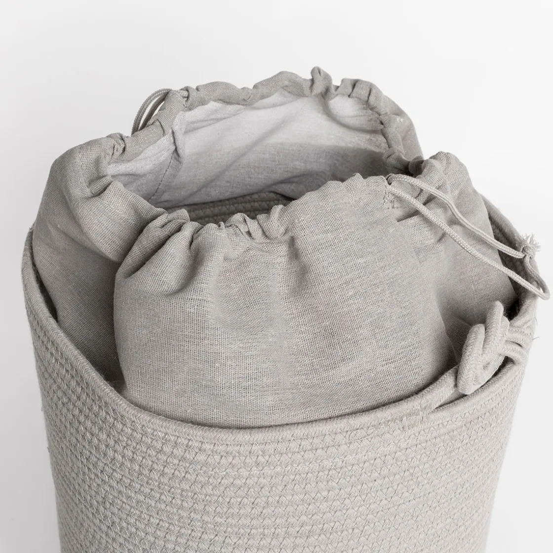 Cestas Para La Ropa Sucia>Cesta wc beige de algodón 37x50cm