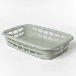 Cestas Y Palanganas>Cesto bajo para ropa verde 25L