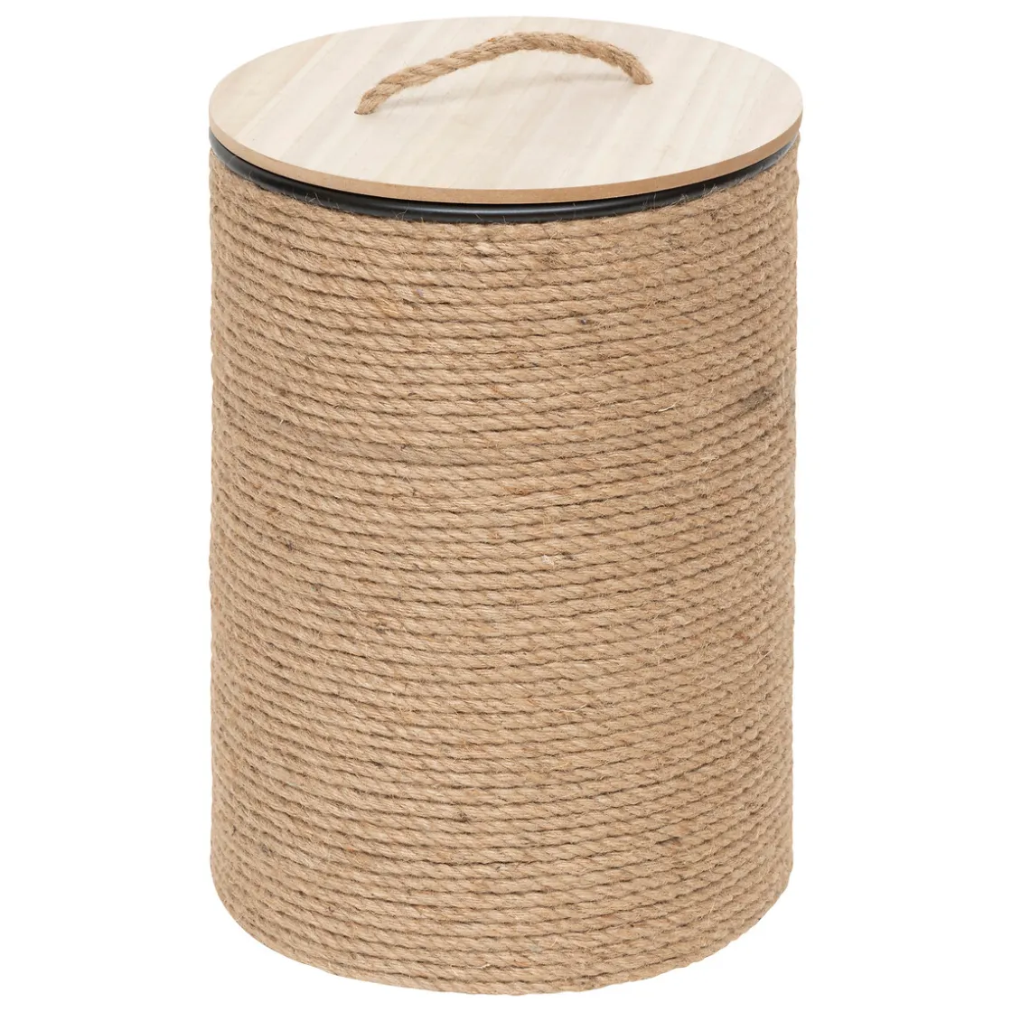 atmosphera Cestas Y Baúles>Cesto con tapa beige 43x30cm