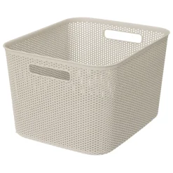 5five Cestas Y Palanganas>Cesto De Almacenaje De Crochet Beige 19L