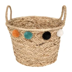 atmosphera4kids Almacenamiento>Cesto De Almacenaje De Leopardo Con Pompones