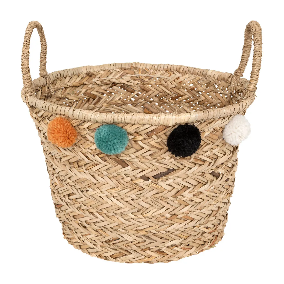 atmosphera4kids Almacenamiento>Cesto De Almacenaje De Leopardo Con Pompones