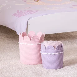 atmosphera4kids Almacenamiento>Cesto De Almacenaje Sirena Violeta 26x22cm
