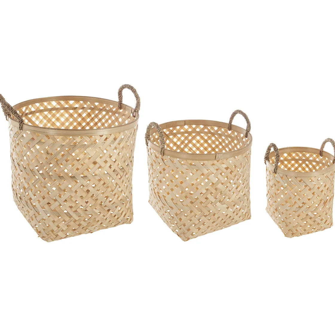 atmosphera Cestas Y Baúles>Cesto De Bambú Con Asas 20x25Cm