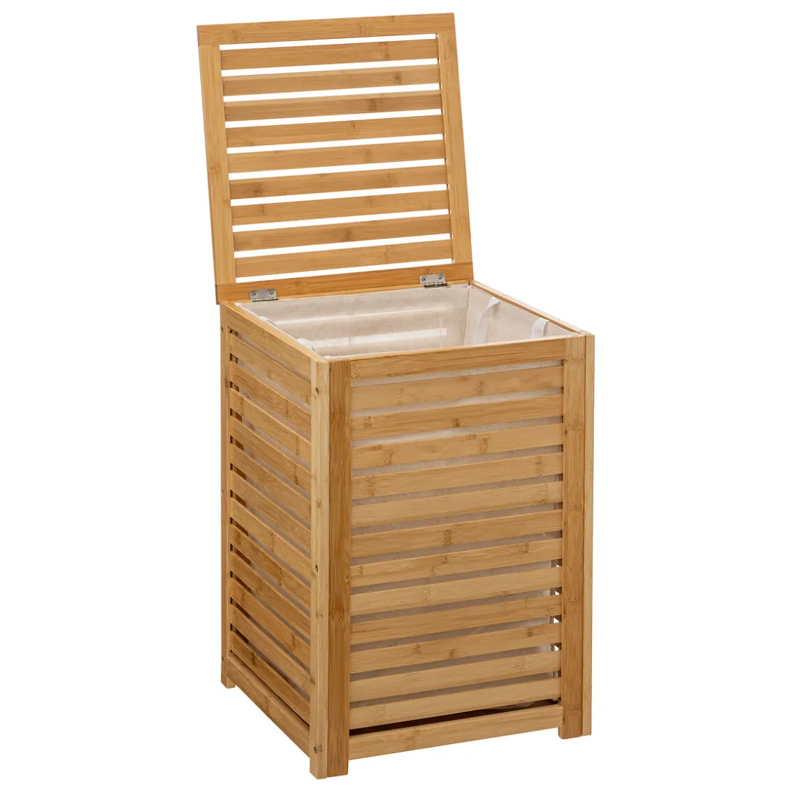 5five Cestas De Almacenamiento>Cesto de baño de bambú forrado con tejido