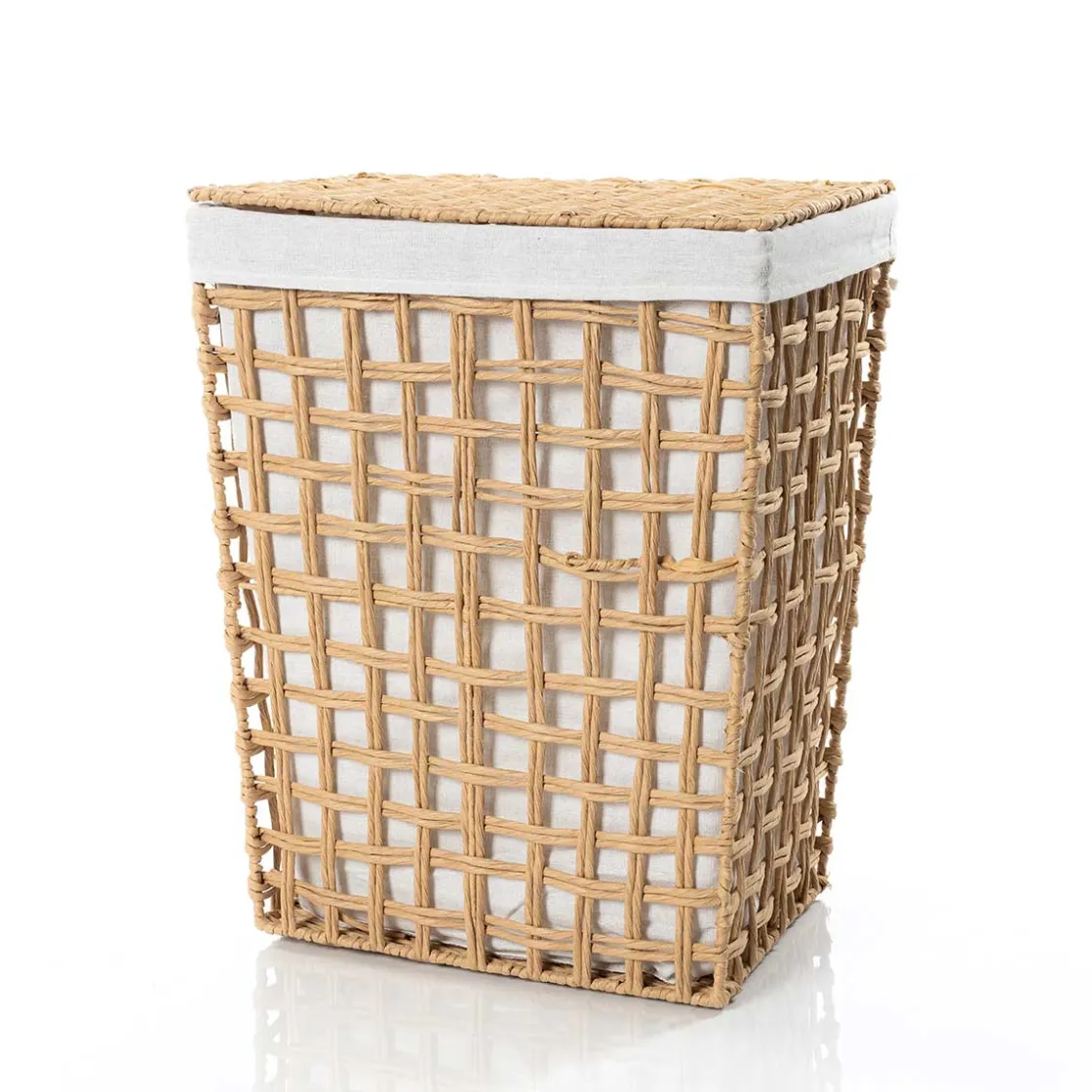 Cestas Para La Ropa Sucia>Cesto de baño natural y lino 56cm