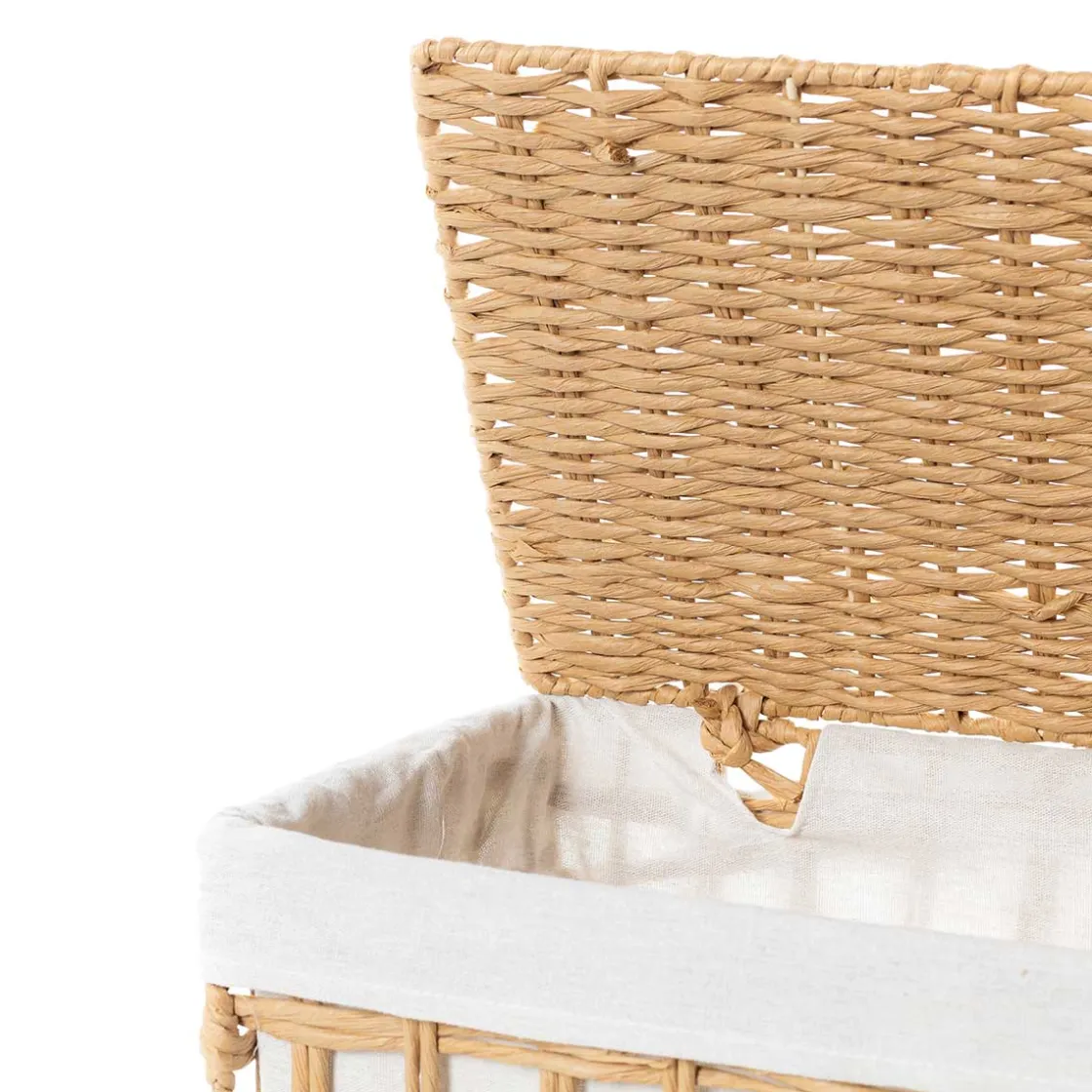 Cestas Para La Ropa Sucia>Cesto de baño natural y lino 56cm