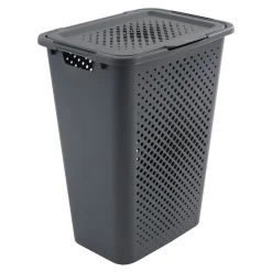 Cestas Para La Ropa Sucia>Cesto De Ropa Con Tapa Gris 50L