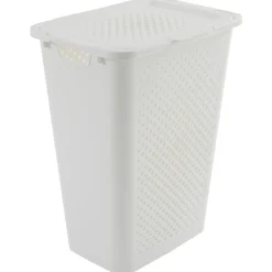 Cestas Para La Ropa Sucia>Cesto de ropa PIXEL blanco con tapa 50l