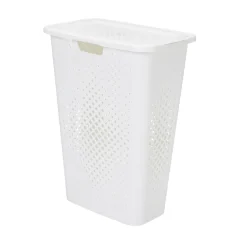 Cestas Para La Ropa Sucia>Cesto de ropa PIXEL blanco con tapa 40l